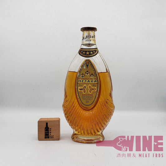 Metaxa 5* Decanter Greek Gold Label Brandy - 1970s 希臘陶瓷白蘭地