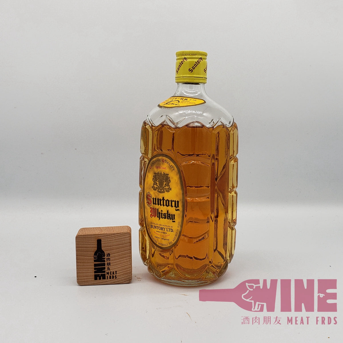 Suntory Kakubin (Square Bottle) Yellow Labe Genuine Quality Special Very Rare Old Japanese Blended Whisky 三得利角瓶黃角特級老日本威士忌720ML (舊裝)