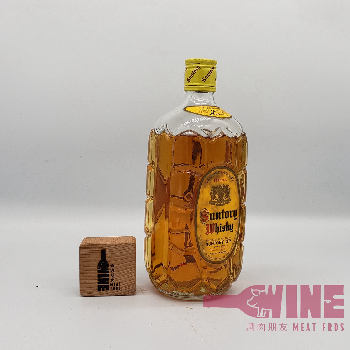 Suntory Kakubin (Square Bottle) Yellow Labe Genuine Quality Special Very Rare Old Japanese Blended Whisky 三得利角瓶黃角特級老日本威士忌720ML (舊裝)