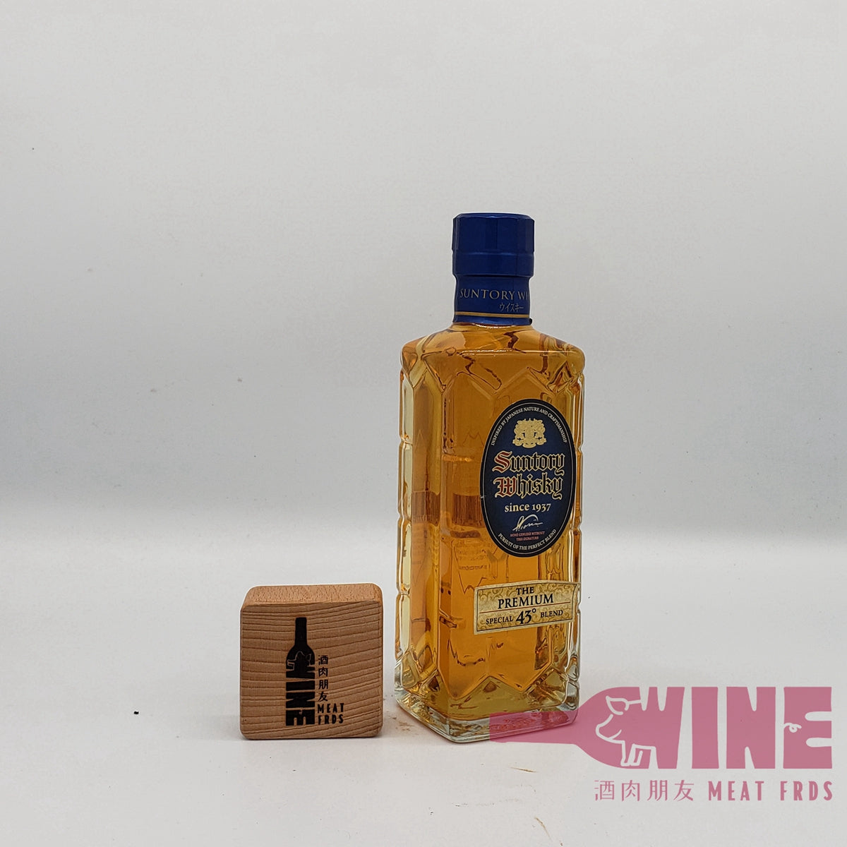 Suntory Kakubin (Square Bottle) Blue The Premium Special Japanese Blended Whisky 三得利藍角角瓶Premium 調和式日本威士忌