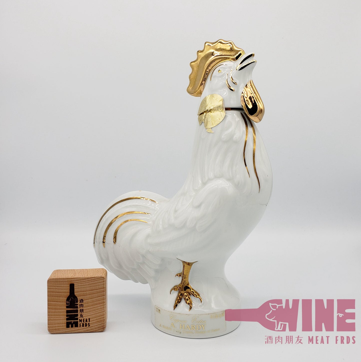 A. Hardy Ceramic Bottle Extra Cognac 哈迪白公雞造型陶瓷酒瓶干邑白蘭地