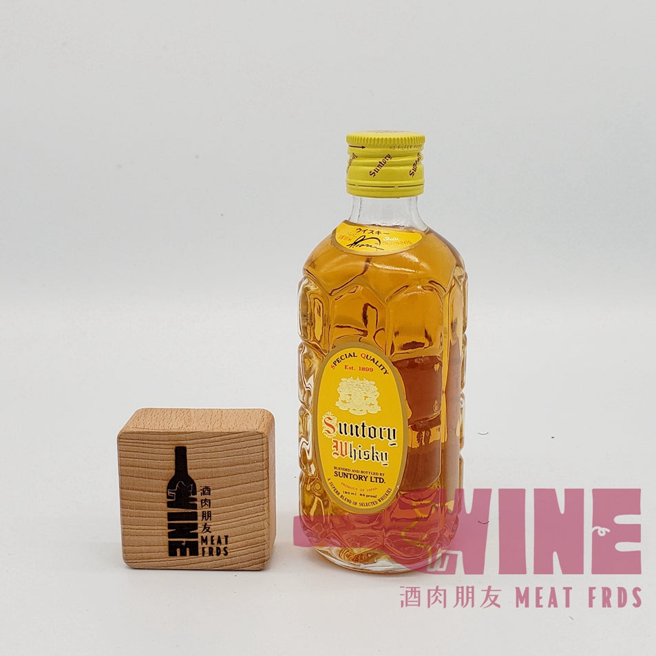 Suntory Kakubin (Square Bottle) Yellow Labe Special Quality Japanese Blended Whisky Miniature 三得利角瓶黃角特級日本威士忌酒辦180ML